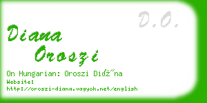 diana oroszi business card